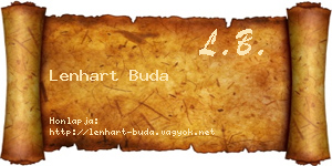 Lenhart Buda névjegykártya